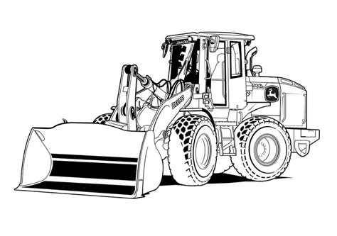 john deere skid steer coloring picturee|john deere pictures for kids.